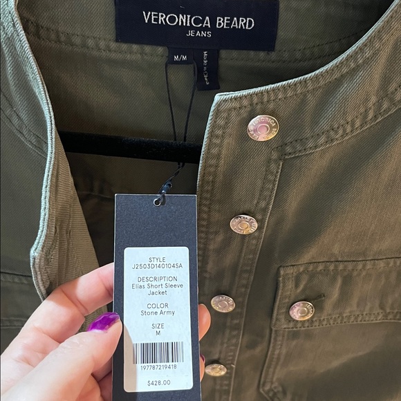 Veronica beard Elias short sleeve denim jacket - new with tags - Picture 4 of 6